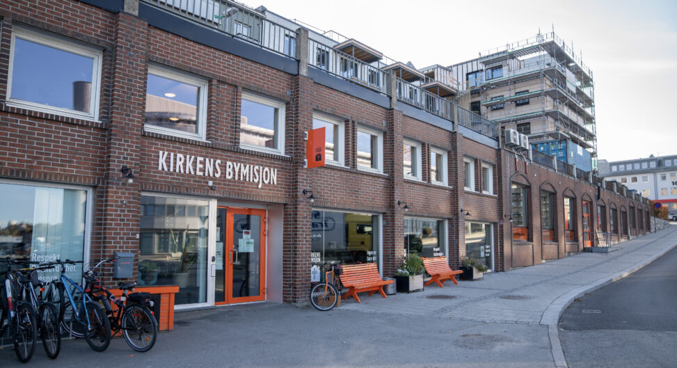 Utsiden av Møtestedet, Kirkens Bymisjons kafé i Bodø